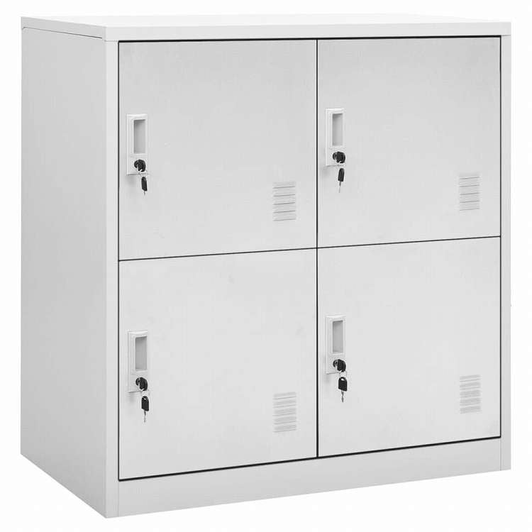 vidaXL ロッカーキャビネット 5点セット ライトグレー 90x45x92.5cm スチール (336432x2組)家具 キャビネット&収納 収納キャビネット・ロッカー(代引不可)
