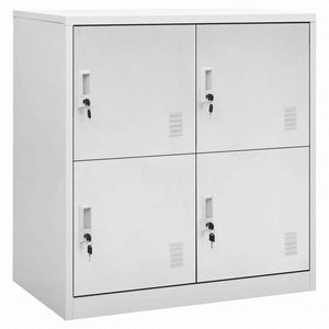 vidaXL ロッカーキャビネット 5点セット ライトグレー 90x45x92.5cm スチール (336432x2組)家具 キャビネット&収納 収納キャビネット・ロッカー(代引不可)