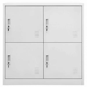 vidaXL ロッカーキャビネット 5点セット ライトグレー 90x45x92.5cm スチール (336432x2組)家具 キャビネット&収納 収納キャビネット・ロッカー(代引不可)