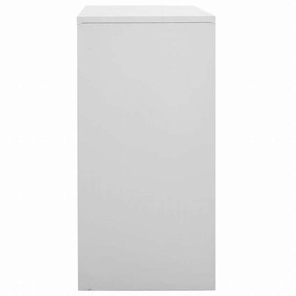 vidaXL ロッカーキャビネット 2点セット ライトグレー 90x45x92.5cm スチール家具 キャビネット&収納 収納キャビネット・ロッカー(代引不可)