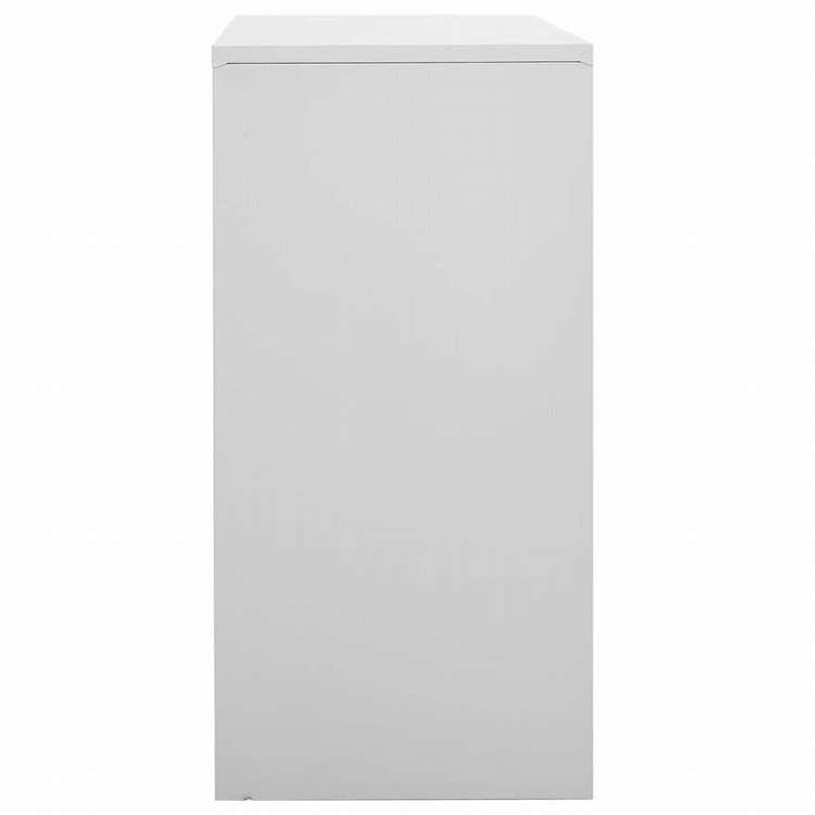 vidaXL ロッカーキャビネット 2点セット ライトグレー 90x45x92.5cm スチール家具 キャビネット&収納 収納キャビネット・ロッカー(代引不可)