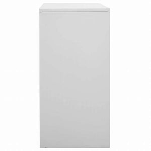 vidaXL ロッカーキャビネット 2点セット ライトグレー 90x45x92.5cm スチール家具 キャビネット&収納 収納キャビネット・ロッカー(代引不可)