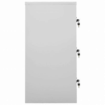vidaXL ロッカーキャビネット 2点セット ライトグレー 90x45x92.5cm スチール家具 キャビネット&収納 収納キャビネット・ロッカー(代引不可)