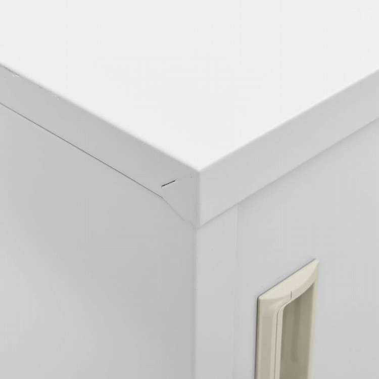 vidaXL ロッカーキャビネット 2点セット ライトグレー 90x45x92.5cm スチール家具 キャビネット&収納 収納キャビネット・ロッカー(代引不可)