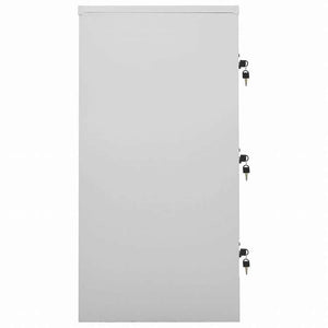 vidaXL ロッカーキャビネット 2点セット ライトグレー&グリーン 90x45x92.5cm スチール家具 キャビネット&収納 収納キャビネット・ロッカー(代引不可)