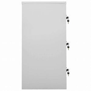 vidaXL ロッカーキャビネット 5点セット ライトグレー&ブルー 90x45x92.5cm スチール (336441x5組)家具 キャビネット&収納 収納キャビネット・ロッカー(代引不可)