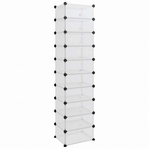 vidaXL シューズラック 透明 44x32x174cm PPホーム&ガーデン 家事用品 収納&オーガナイザー 衣類・ワードローブ収納 シューズラック・整理収納(代引不可)