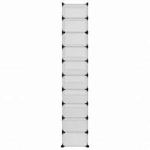 vidaXL シューズラック 透明 44x32x174cm PPホーム&ガーデン 家事用品 収納&オーガナイザー 衣類・ワードローブ収納 シューズラック・整理収納(代引不可)