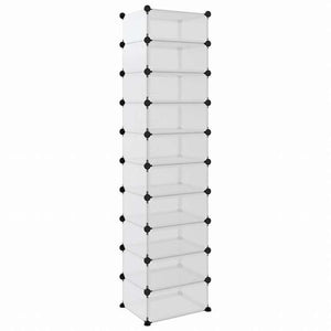 vidaXL シューズラック 透明 44x32x174cm PPホーム&ガーデン 家事用品 収納&オーガナイザー 衣類・ワードローブ収納 シューズラック・整理収納(代引不可)