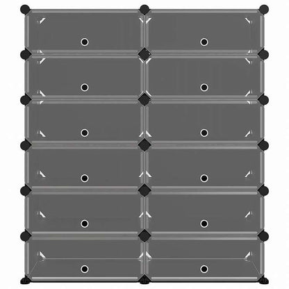 vidaXL シューズラック ブラック 94.5x36.5x106cm PPホーム&ガーデン 家事用品 収納&オーガナイザー 衣類・ワードローブ収納 シューズラック・整理収納(代引不可)