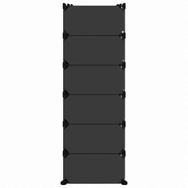 vidaXL シューズラック ブラック 94.5x36.5x106cm PPホーム&ガーデン 家事用品 収納&オーガナイザー 衣類・ワードローブ収納 シューズラック・整理収納(代引不可)