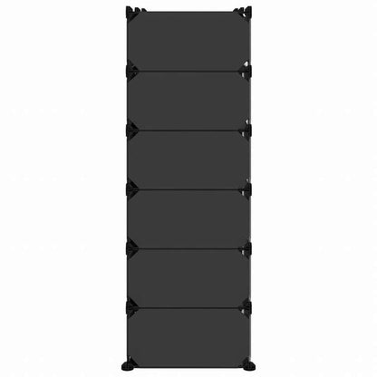 vidaXL シューズラック ブラック 94.5x36.5x106cm PPホーム&ガーデン 家事用品 収納&オーガナイザー 衣類・ワードローブ収納 シューズラック・整理収納(代引不可)