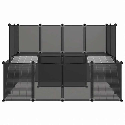 vidaXL 小動物ケージ ブラック 143x107x93cm PP&スチール動物&ペット用品 ペット用品 小動物用品 小動物 飼育・ケージ(代引不可)