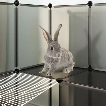 vidaXL 小動物ケージ ブラック 143x107x93cm PP&スチール動物&ペット用品 ペット用品 小動物用品 小動物 飼育・ケージ(代引不可)