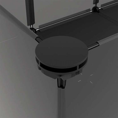 vidaXL 小動物ケージ ブラック 144x74x46.5cm PP&スチール動物&ペット用品 ペット用品 小動物用品 小動物 飼育・ケージ(代引不可)