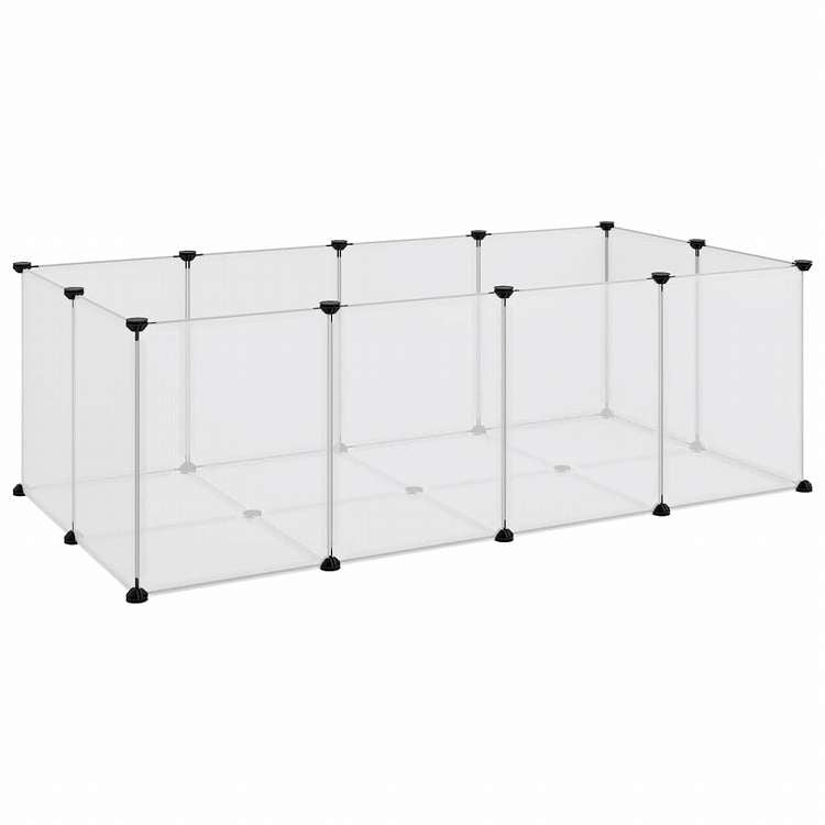 vidaXL 小動物ケージ 透明 144x74x46.5cm PP&スチール動物&ペット用品 ペット用品 小動物用品 小動物 飼育・ケージ(代引不可)