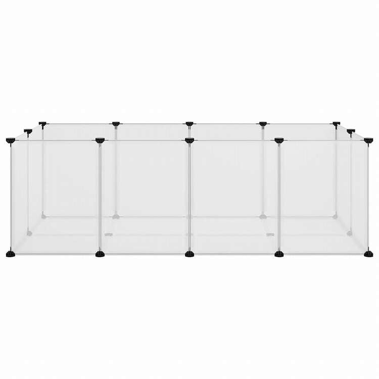 vidaXL 小動物ケージ 透明 144x74x46.5cm PP&スチール動物&ペット用品 ペット用品 小動物用品 小動物 飼育・ケージ(代引不可)