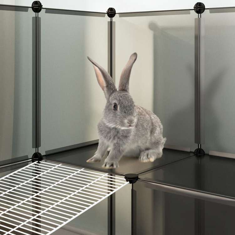 vidaXL 小動物ケージ ブラック 142x74x93cm PP&スチール動物&ペット用品 ペット用品 小動物用品 小動物 飼育・ケージ(代引不可)