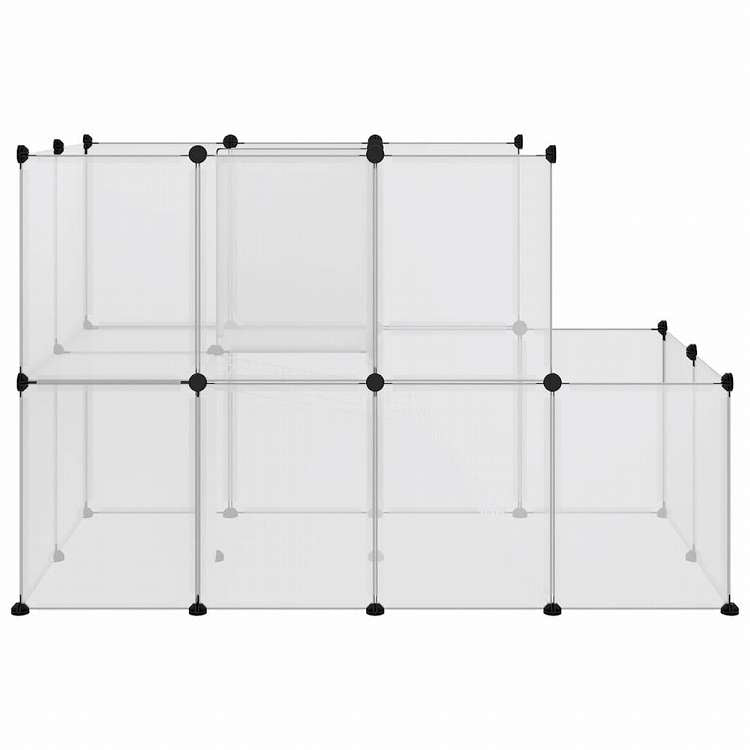 vidaXL 小動物ケージ 透明 124x74x93cm PP&スチール動物&ペット用品 ペット用品 小動物用品 小動物 飼育・ケージ(代引不可)