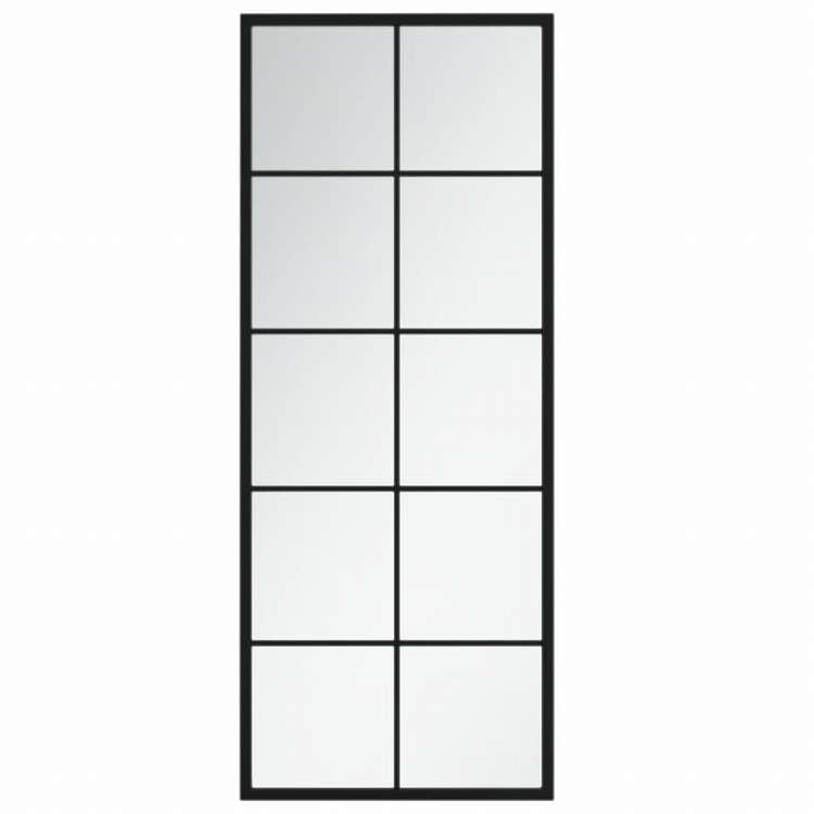 vidaXL ウォールミラー ブラック 100x40 cm 金属製ホーム&ガーデン デコレーション 鏡(代引不可)