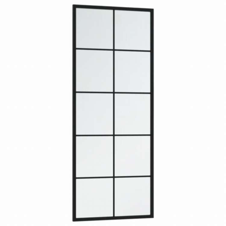 vidaXL ウォールミラー ブラック 100x40 cm 金属製ホーム&ガーデン デコレーション 鏡(代引不可)
