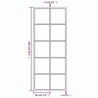 vidaXL ウォールミラー ブラック 100x40 cm 金属製ホーム&ガーデン デコレーション 鏡(代引不可)