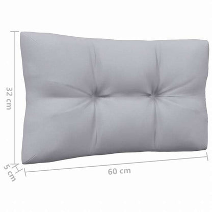 vidaXL 4人掛け ガーデンソファ グレークッション付き パイン無垢材家具 アウトドア家具 屋外椅子 屋外ソファ(代引不可)