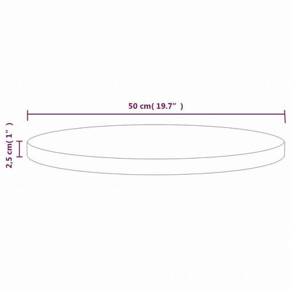 vidaXL テーブルトップ 直径50x2.5 cm パイン無垢材家具 テーブル用品 テーブルトップ(代引不可)