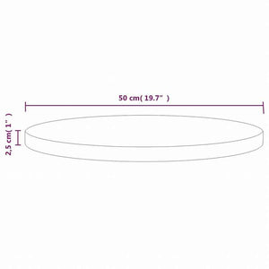 vidaXL テーブルトップ 直径50x2.5 cm パイン無垢材家具 テーブル用品 テーブルトップ(代引不可)
