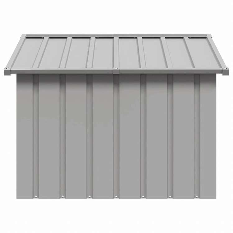 vidaXL 犬小屋 グレー 116.5x103x81.5 cm 亜鉛メッキ鋼動物&ペット用品 ペット用品 犬用品 ドッグハウス(代引不可)