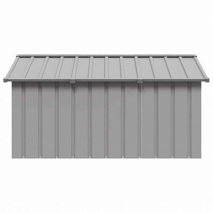 vidaXL 犬小屋 グレー 116.5x153x81.5 cm 亜鉛メッキ鋼動物&ペット用品 ペット用品 犬用品 ドッグハウス(代引不可)