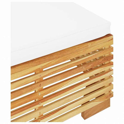 vidaXL ガーデンコーナーソファ クリームクッション付 チーク無垢材家具 アウトドア家具 屋外椅子 屋外用組み合わせソファセット(代引不可)