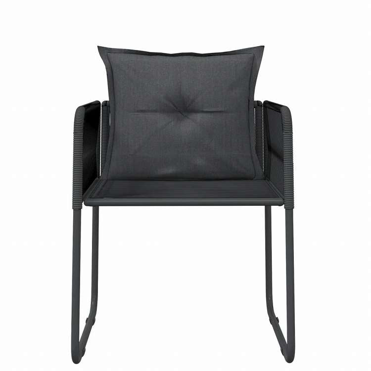 vidaXL ガーデンダイニング9点セット ブラック家具 アウトドア家具 屋外家具セット(代引不可)