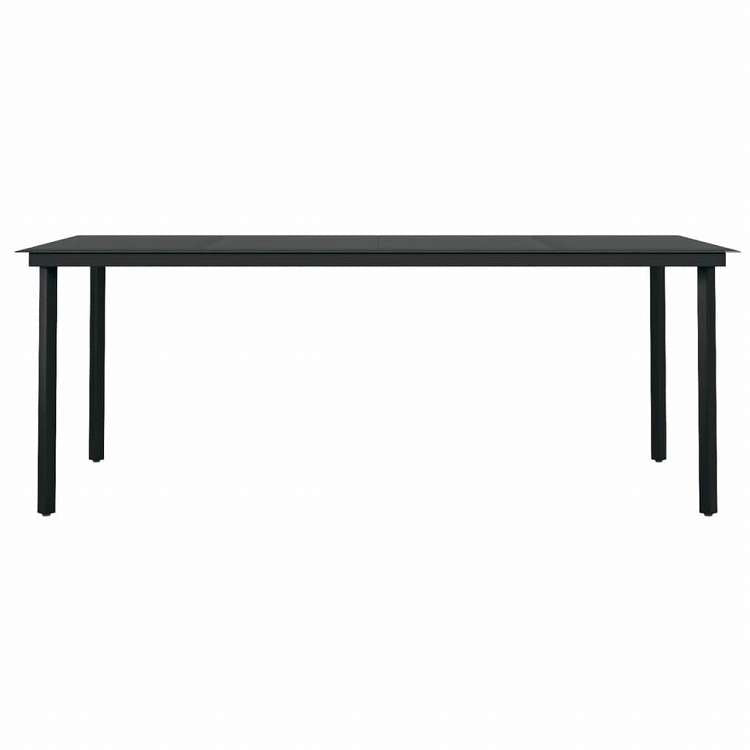 vidaXL ガーデンダイニング7点セット ブラック家具 アウトドア家具 屋外家具セット(代引不可)