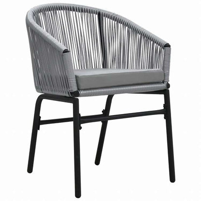 vidaXL ガーデンダイニング9点セット グレー家具 アウトドア家具 屋外家具セット(代引不可)