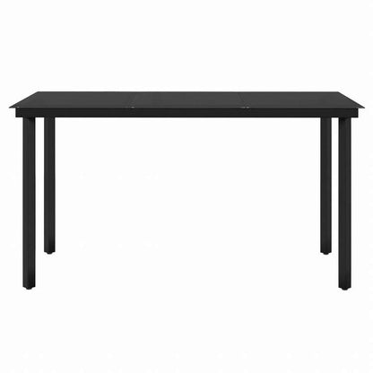 vidaXL ガーデンダイニングセット 5点 クッション付き ブラック家具 アウトドア家具 屋外家具セット(代引不可)