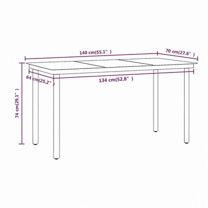 vidaXL ガーデンダイニングセット 7点 クッション付き ブラック家具 アウトドア家具 屋外家具セット(代引不可)