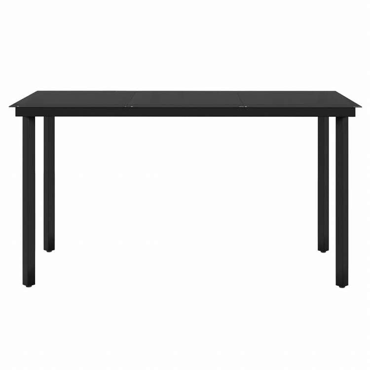 vidaXL ガーデンダイニングセット 5点 クッション付き ブラック家具 アウトドア家具 屋外家具セット(代引不可)