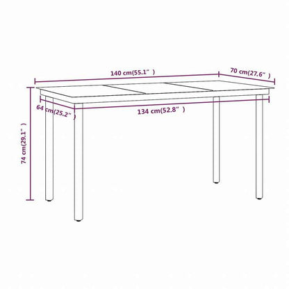 vidaXL ガーデンダイニングセット 7点 クッション付き ブラウン家具 アウトドア家具 屋外家具セット(代引不可)