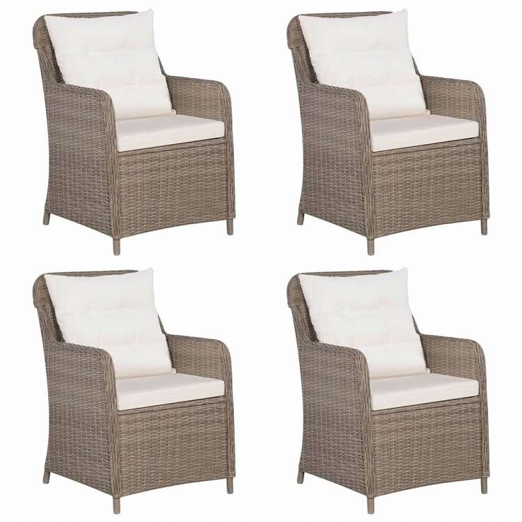 vidaXL ガーデンダイニングセット 5点 ブラウン家具 アウトドア家具 屋外家具セット(代引不可)