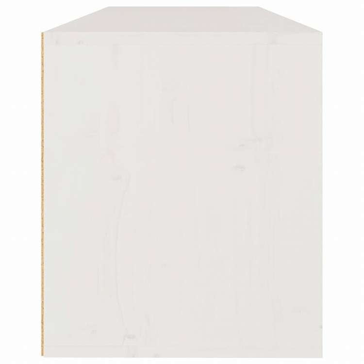 vidaXL 3ピースTVキャビネットセットホワイト無垢材パイン家具 AVラック・テレビ台(代引不可)