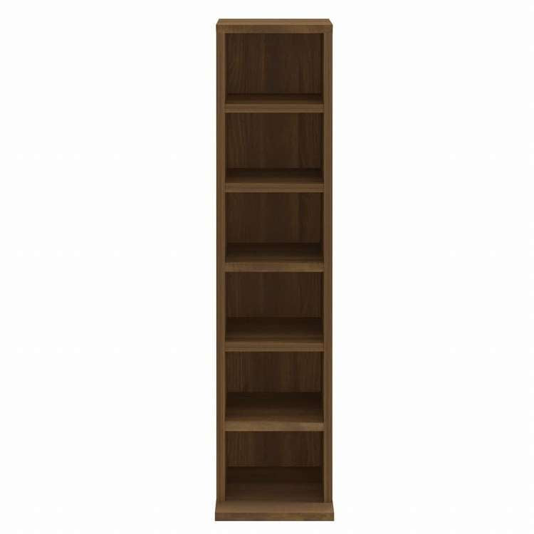 vidaXL CDキャビネット ブラウンオーク 21x20x88cm エンジニアリングウッド家具 キャビネット&収納 メディア収納・ラック(代引不可)