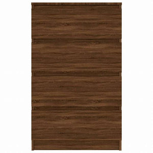 vidaXL サイドボード ブラウン オーク 60x35x98.5cm エンジニアリングウッド家具 キャビネット&収納 サイドボード(代引不可)