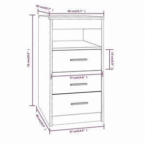 vidaXL 引き出しキャビネット ブラウン 40x50x76cm エンジニアリングウッド家具 キャビネット&収納 収納キャビネット・ロッカー(代引不可)