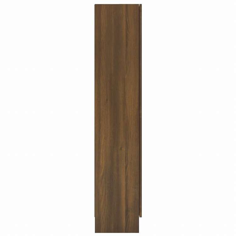 vidaXL ガラスキャビネット ブラウンオーク 82.5x30.5x150 cm エンジニアリングウッド家具 棚 本棚・オープンラック(代引不可)
