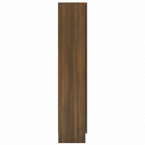vidaXL ガラスキャビネット ブラウンオーク 82.5x30.5x150 cm エンジニアリングウッド家具 棚 本棚・オープンラック(代引不可)