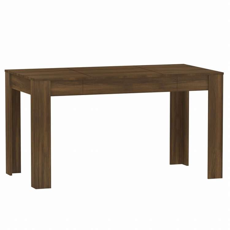vidaXL ダイニングテーブル ブラウンオーク 140x74.5x76cm エンジニアリングウッド家具 テーブル キッチン・ダイニングルームテーブル(代引不可)