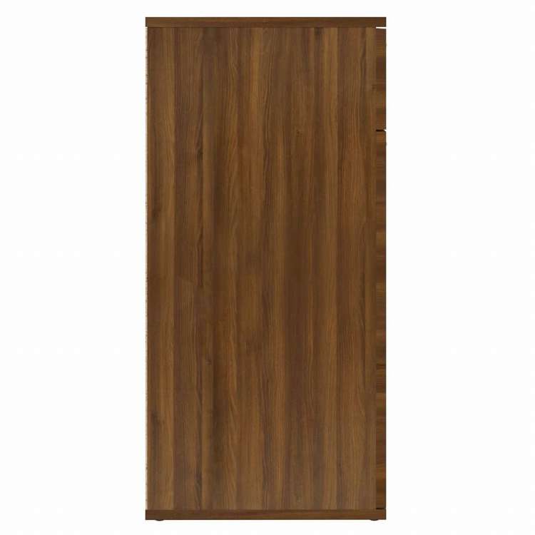 vidaXL サイドボード ブラウン オーク 80x36x75cm エンジニアリングウッド家具 キャビネット&収納 サイドボード(代引不可)