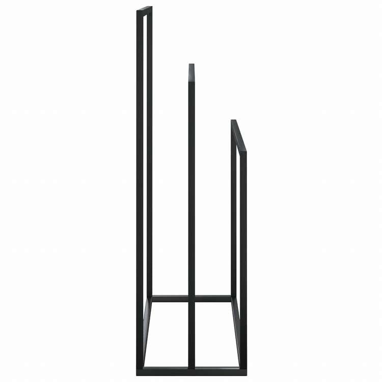 vidaXL 自立式タオル掛け ブラック 48x24x79 cm 鉄製ホーム&ガーデン バスルーム用品 タオルラック・ホルダー(代引不可)