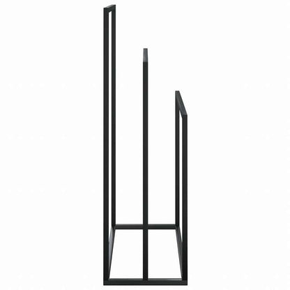 vidaXL 自立式タオル掛け ブラック 48x24x79 cm 鉄製ホーム&ガーデン バスルーム用品 タオルラック・ホルダー(代引不可)
